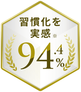習慣化を実感※94.4%