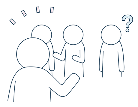 会話している方のイラスト