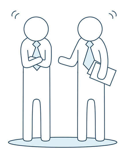 会話をしている方のイラスト